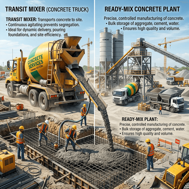 รถโม่ปูนเช่ารายวัน vs สั่งปูนสำเร็จรูป (Ready Mix) เลือกแบบไหนคุ้มกว่ากัน? (อัปเดต 2026)