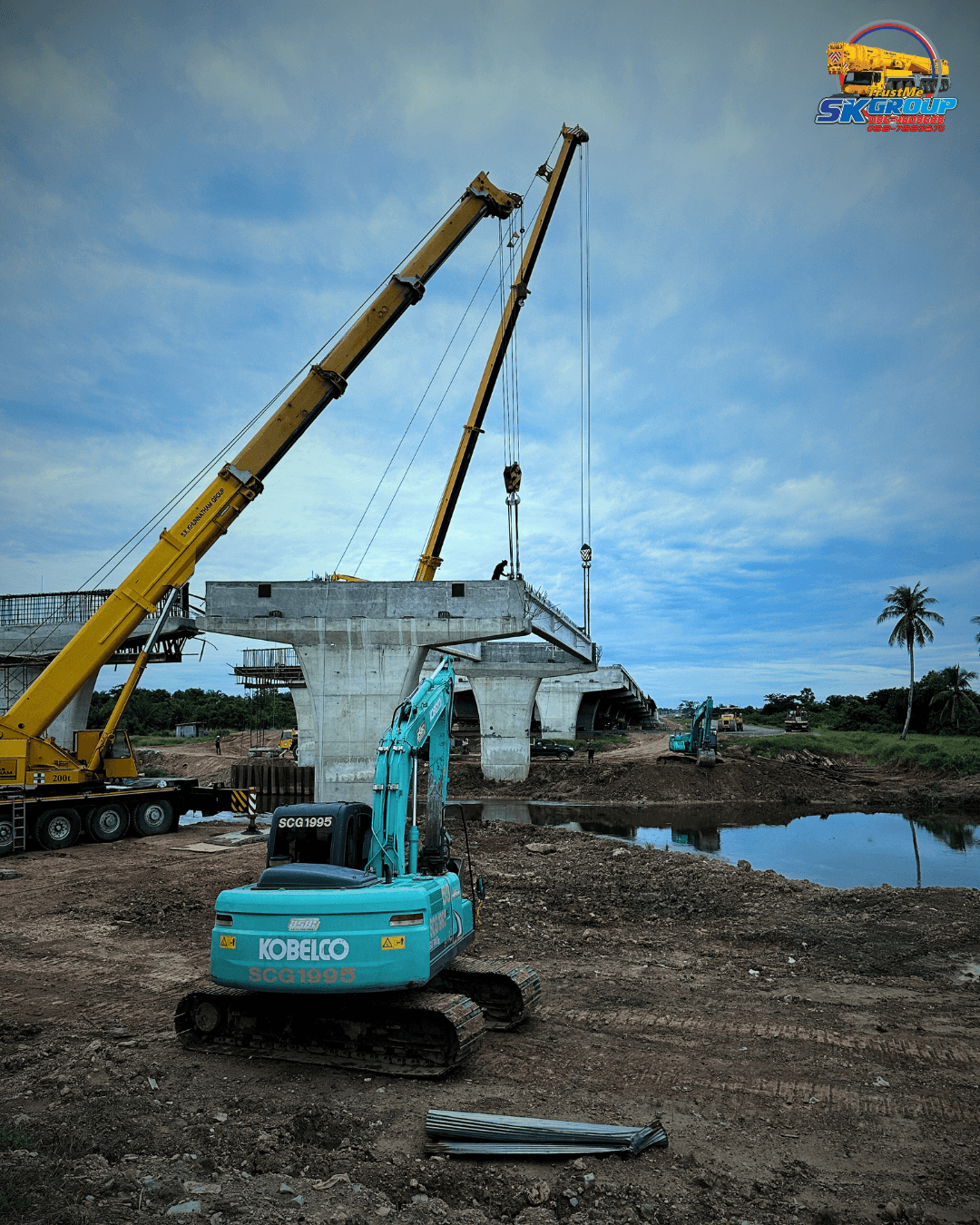 รถเครน 300 ตัน และ 200 ตัน งานโครงสร้างขนาดใหญ่ จังหวัดปัตตานี - ภาพที่ 2 จาก 6