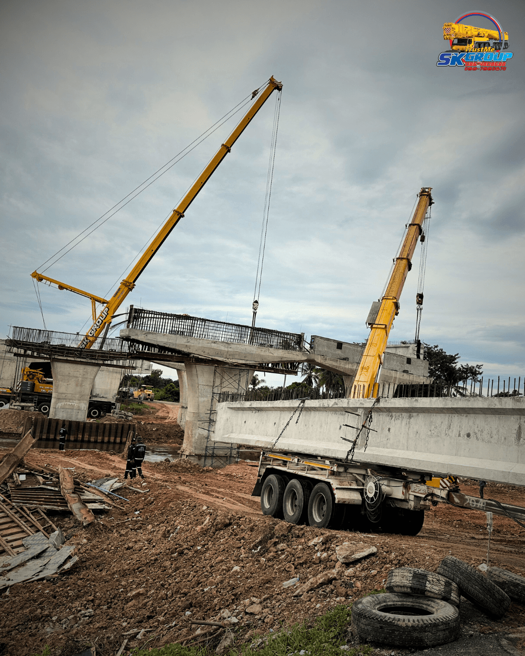 รถเครน 300 ตัน และ 200 ตัน งานโครงสร้างขนาดใหญ่ จังหวัดปัตตานี - ภาพที่ 3 จาก 6