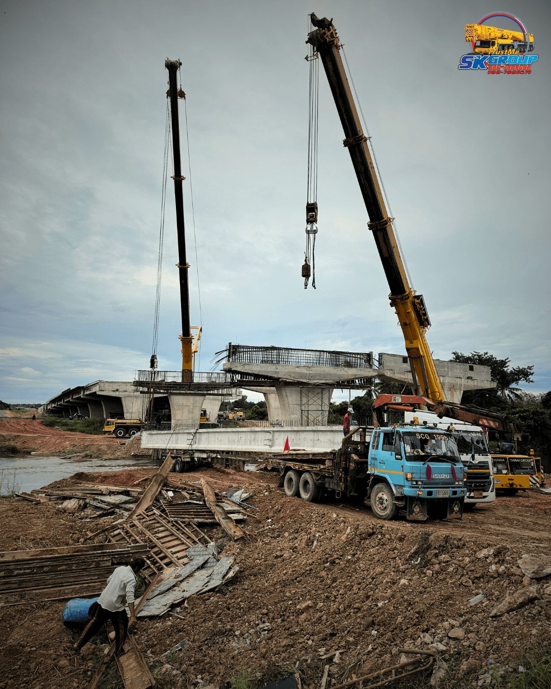 รถเครน 300 ตัน และ 200 ตัน งานโครงสร้างขนาดใหญ่ จังหวัดปัตตานี - ภาพที่ 5 จาก 6