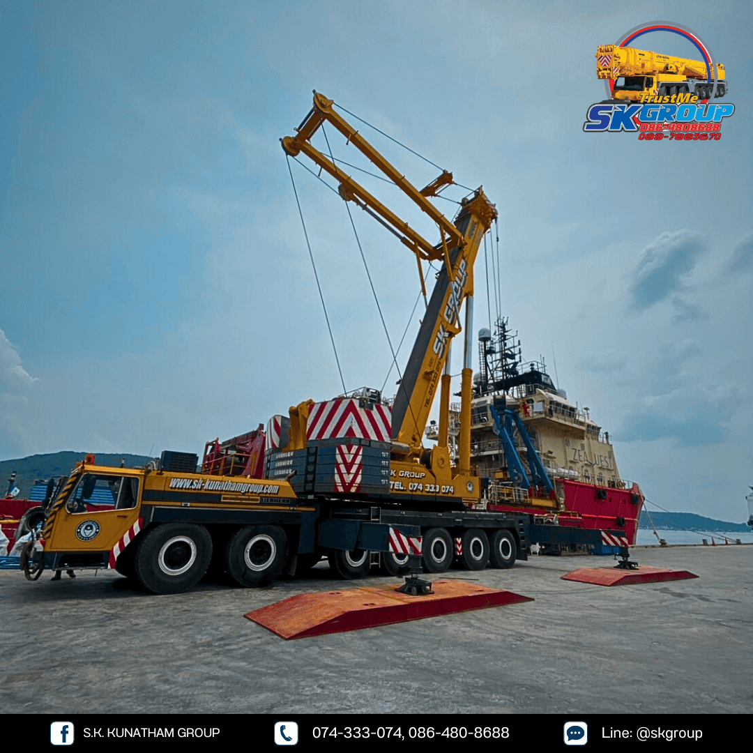 รถเครน 300 ตัน งานยกในอุตสาหกรรมพลังงาน ท่าเรือ Southern Jetty จังหวัดสงขลา ของบริษัทชั้นนำในอุตสาหกรรมน้ำมันและก๊าซ - ภาพที่ 6 จาก 6