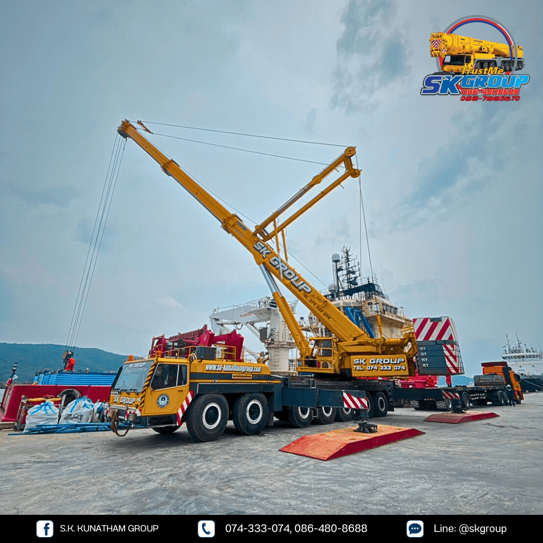 รถเครน 300 ตัน งานยกในอุตสาหกรรมพลังงาน ท่าเรือ Southern Jetty จังหวัดสงขลา ของบริษัทชั้นนำในอุตสาหกรรมน้ำมันและก๊าซ - ภาพที่ 5 จาก 6