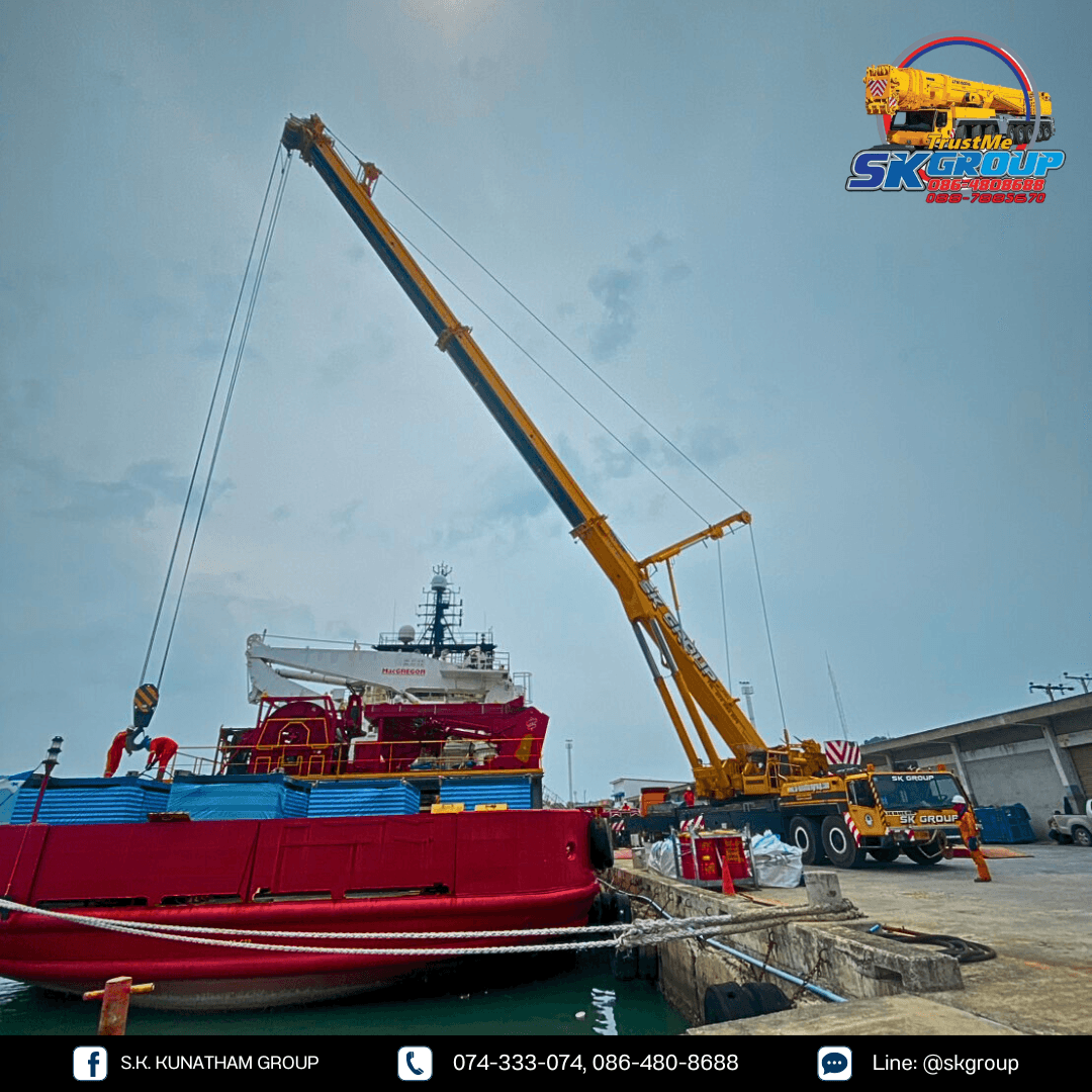 รถเครน 300 ตัน งานยกในอุตสาหกรรมพลังงาน ท่าเรือ Southern Jetty จังหวัดสงขลา ของบริษัทชั้นนำในอุตสาหกรรมน้ำมันและก๊าซ - ภาพที่ 3 จาก 6