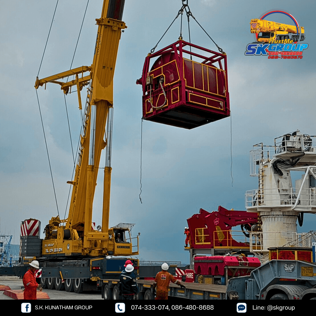 รถเครน 300 ตัน งานยกในอุตสาหกรรมพลังงาน ท่าเรือ Southern Jetty จังหวัดสงขลา ของบริษัทชั้นนำในอุตสาหกรรมน้ำมันและก๊าซ - ภาพที่ 2 จาก 6