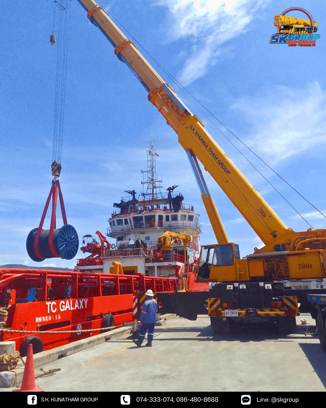 รถเครน 200 ตัน เช่ารถเครน ท่าเรือ Southern Jetty จังหวัดสงขลา ของบริษัทชั้นนำในอุตสาหกรรมน้ำมันและก๊าซ - ภาพที่ 2 จาก 2