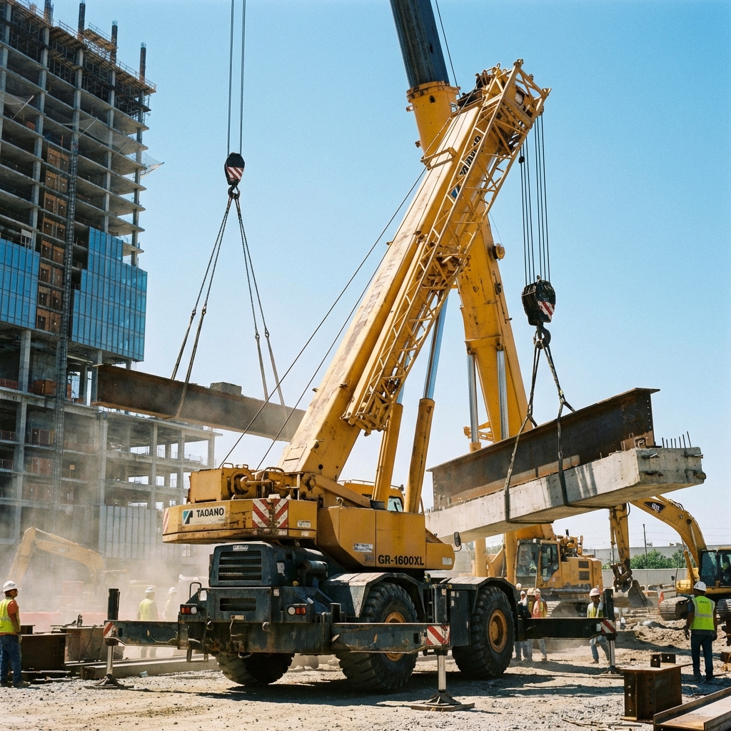 ตัวอย่างการทำงานของรถเครน SANY