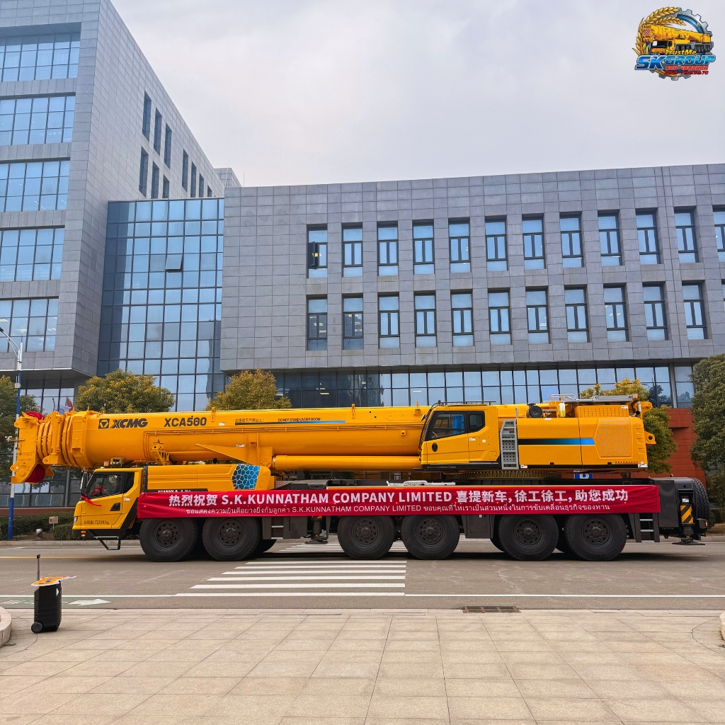 รถเครน XCMG XCA500L8 พร้อมสำหรับการขนส่ง